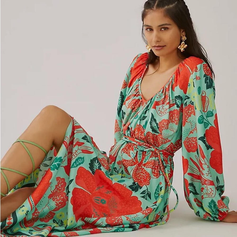 FARM x Anthropologie Collection Floral Dress
